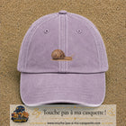 Image principale produit74petitVI - casquette Violet délavé avec visuel Escargot 3 cm