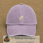 Image principale produit21moyenVI - casquette Violet délavé avec visuel Bouquet de marguerites 5 cm
