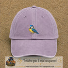 Image principale produit63moyenVI - casquette Violet délavé avec visuel Mésange 5 cm
