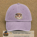 Image principale produit76grosVI - casquette Violet délavé avec visuel Papy casquette lunettes 7 cm