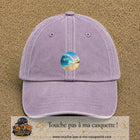 Image principale produit175moyenVI - casquette Violet délavé avec visuel Vague plage 5 cm