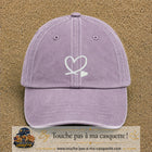 Image principale produit30moyenVI - casquette Violet délavé avec visuel Cœur continu blanc 5 cm
