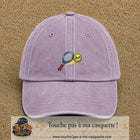 Image principale produit80moyenVI - casquette Violet délavé avec visuel Tennis raquette balle 5 cm