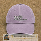 Image principale produit122moyenVI - casquette Violet délavé avec visuel Vache message français 5 cm