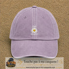 Image principale produit29moyenVI - casquette Violet délavé avec visuel Hello sunshine marguerite blanc 5 cm