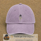 Image principale produit51moyenVI - casquette Violet délavé avec visuel Rose noire 5 cm