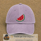 Image principale produit22grosVI - casquette Violet délavé avec visuel Pastèque 7 cm
