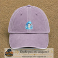 Image principale produit85moyenVI - casquette Violet délavé avec visuel Dauphin 5 cm