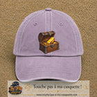 Casquette baseball Violet délavé 100% coton avec motif Coffre au trésor 7 cm - image principale
