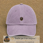 Casquette baseball Violet délavé 100% coton avec visuel Écusson sanglier 3 cm - image produit principale