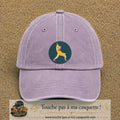 Casquette baseball Violet délavé 100% coton avec visuel Banane drôle 7 cm - image produit principale