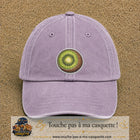 Casquette Violet délavé motif Kiwi frais 7 cm - vue principale