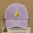 Casquette baseball Violet délavé 100% coton avec visuel Épi de maïs 7 cm - image produit principale
