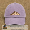Casquette Violet délavé 100% coton avec motif Montagnes bohèmes 5 cm - image principale