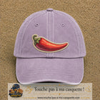 Casquette Violet délavé motif Piment piquant 7 cm - vue principale