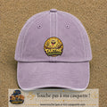 Casquette baseball Violet délavé 100% coton avec visuel Tartine dégueulasse 7 cm - image produit principale