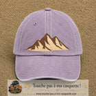 Casquette Violet délavé 100% coton avec motif Montagnes bohèmes 7 cm - image principale
