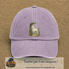 Casquette baseball Violet délavé 100% coton avec motif Cheval blanc en forêt 7 cm - image principale