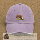 Casquette baseball Violet délavé 100% coton avec motif Vache brune 5 cm - image principale