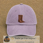 Casquette Violet délavé 100% coton avec motif Bottes cowboy 7 cm - image principale