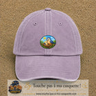 Casquette baseball Violet délavé 100% coton avec visuel Oiseaux au nid 5 cm - image produit principale