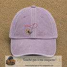 Casquette Violet délavé 100% coton avec motif Aiguille et fil rouge 7 cm - image principale