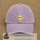 Casquette Violet délavé motif Poussin joyeux 5 cm - vue principale