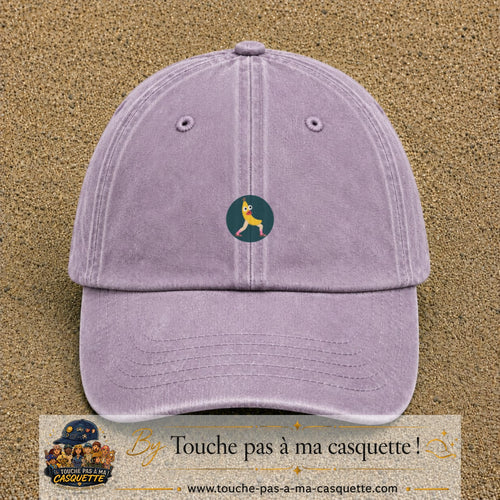 Casquette baseball Violet délavé 100% coton avec visuel Banane drôle 3 cm - image produit principale