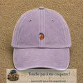 Casquette baseball Violet délavé 100% coton avec visuel Cheval souriant 3 cm - image produit principale