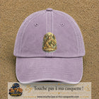 Casquette baseball Violet délavé 100% coton avec motif Capricorne astrologique 7 cm - image principale