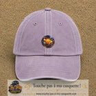 Casquette baseball Violet délavé 100% coton avec visuel Système solaire sphère 5 cm - image produit principale