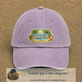 Casquette Violet délavé motif Plage tropicale Beach 7 cm - vue principale