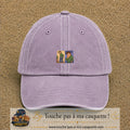 Casquette baseball Violet délavé 100% coton avec visuel Humour odeur 3 cm - image produit principale