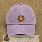 Casquette baseball Violet délavé 100% coton avec visuel Patate royale 7 cm - image produit principale