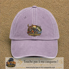 Casquette Violet délavé motif Chasse et pêche 7 cm - vue principale