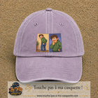 Casquette baseball Violet délavé 100% coton avec visuel Humour odeur 7 cm - image produit principale