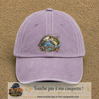 Casquette Violet délavé motif Pêche sportive 7 cm - vue principale