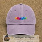 Casquette baseball Violet délavé 100% coton avec visuel Éclaboussure peinture 3 cm - image produit principale