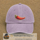 Casquette Violet délavé motif Piment piquant 5 cm - vue principale