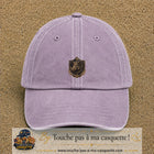 Casquette baseball Violet délavé 100% coton avec visuel Écusson sanglier 5 cm - image produit principale