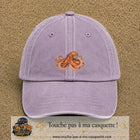 Casquette Violet délavé motif Poulpe marin 5 cm - vue principale