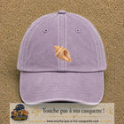 Casquette baseball Violet délavé 100% coton avec visuel Coquillage marin 5 cm - image produit principale