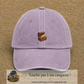 Casquette baseball Violet délavé 100% coton avec motif Coffre au trésor 3 cm - image principale