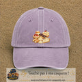 Casquette Violet délavé 100% coton avec motif Pâtisseries gourmandes 7 cm - image principale