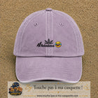 Image principale produit37petitVI - casquette Violet délavé avec visuel Adadass emoji rieur 3 cm