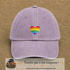 Image principale produit25moyenVI - casquette Violet délavé avec visuel Cœur arc-en-ciel écusson 5 cm