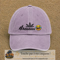 Image principale produit37moyenVI - casquette Violet délavé avec visuel Adadass emoji rieur 5 cm