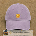 Image principale produit102moyenVI - casquette Violet délavé avec visuel Soleil brillant 5 cm