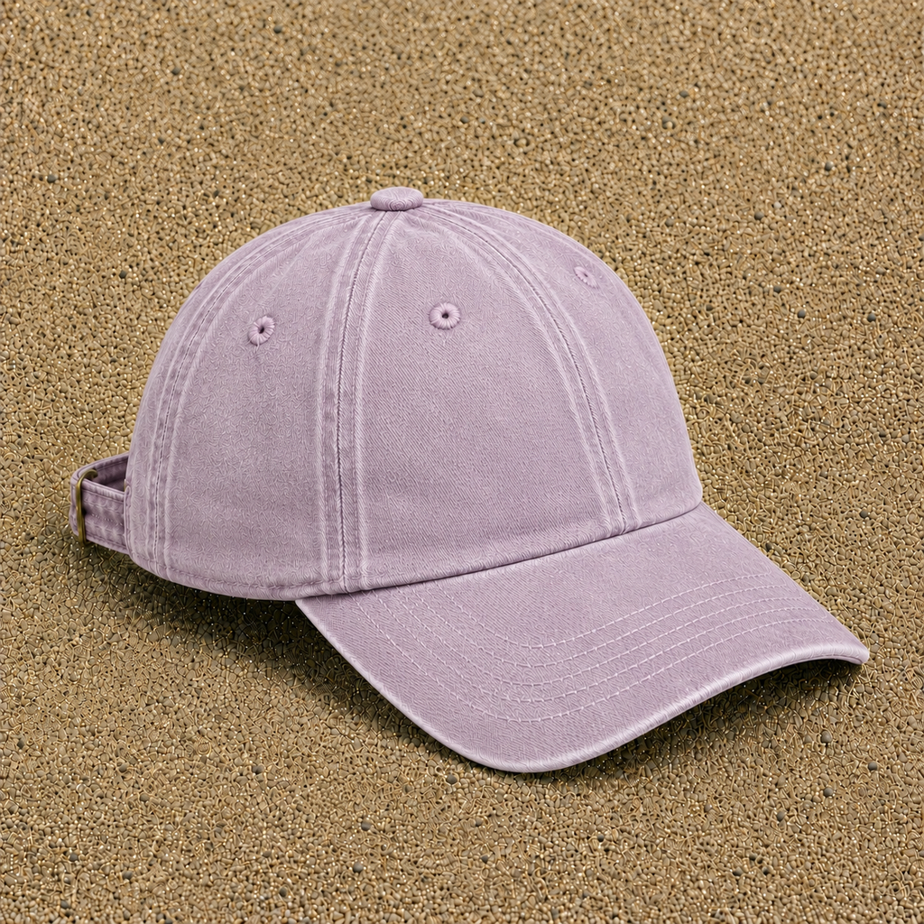 Casquette baseball Violet délavé 100% coton avec visuel Cœur arc-en-ciel 3 cm - image pack couleur 3