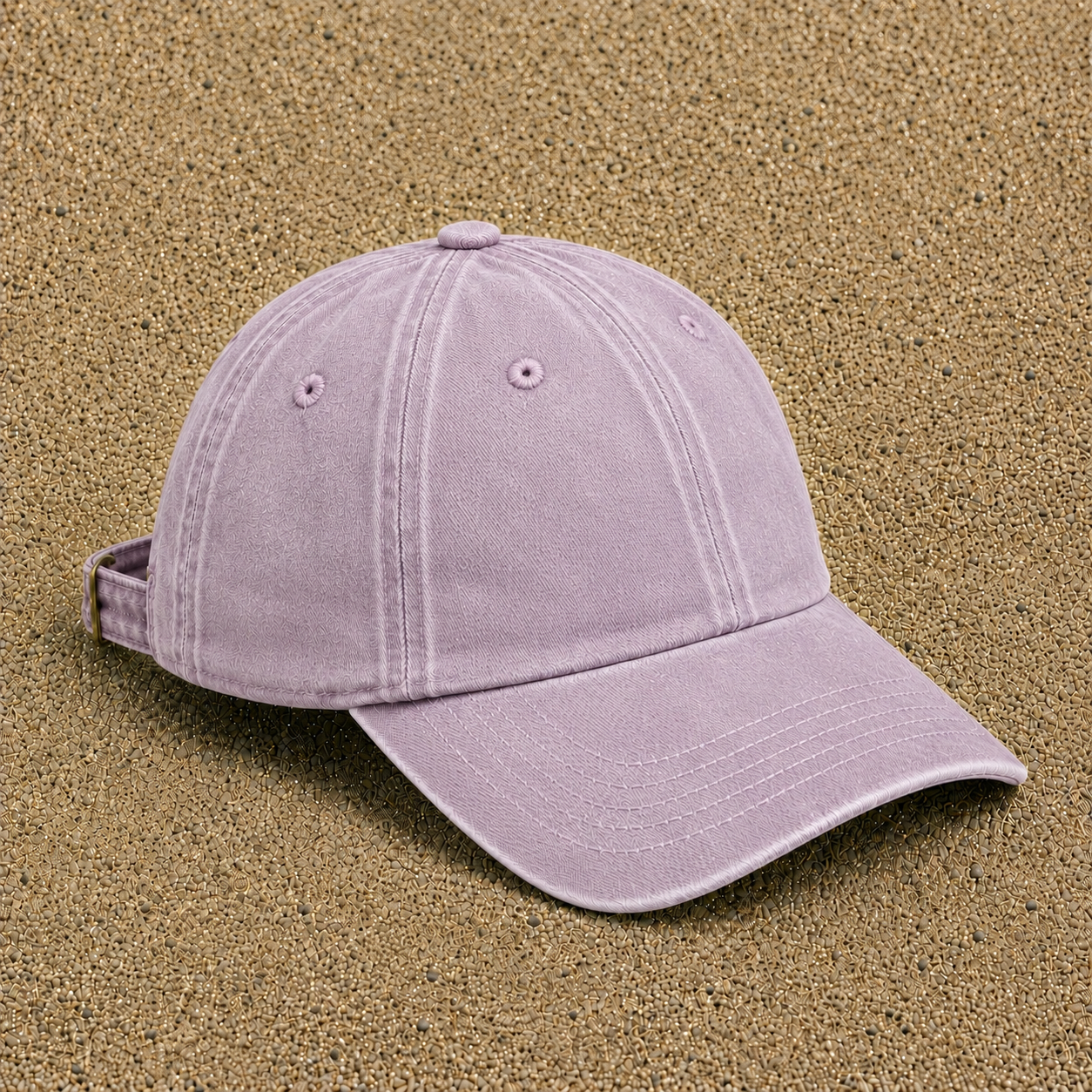 Vue complémentaire casquette Violet délavé - motif Main créative